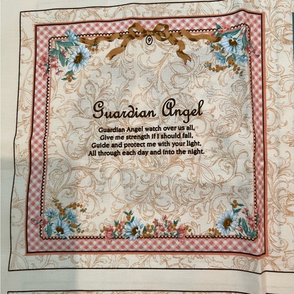 VTG Fabric Learning To Pray Victorian Children Cheat Quilt Squares 68”x44” - Picture 7 of 14